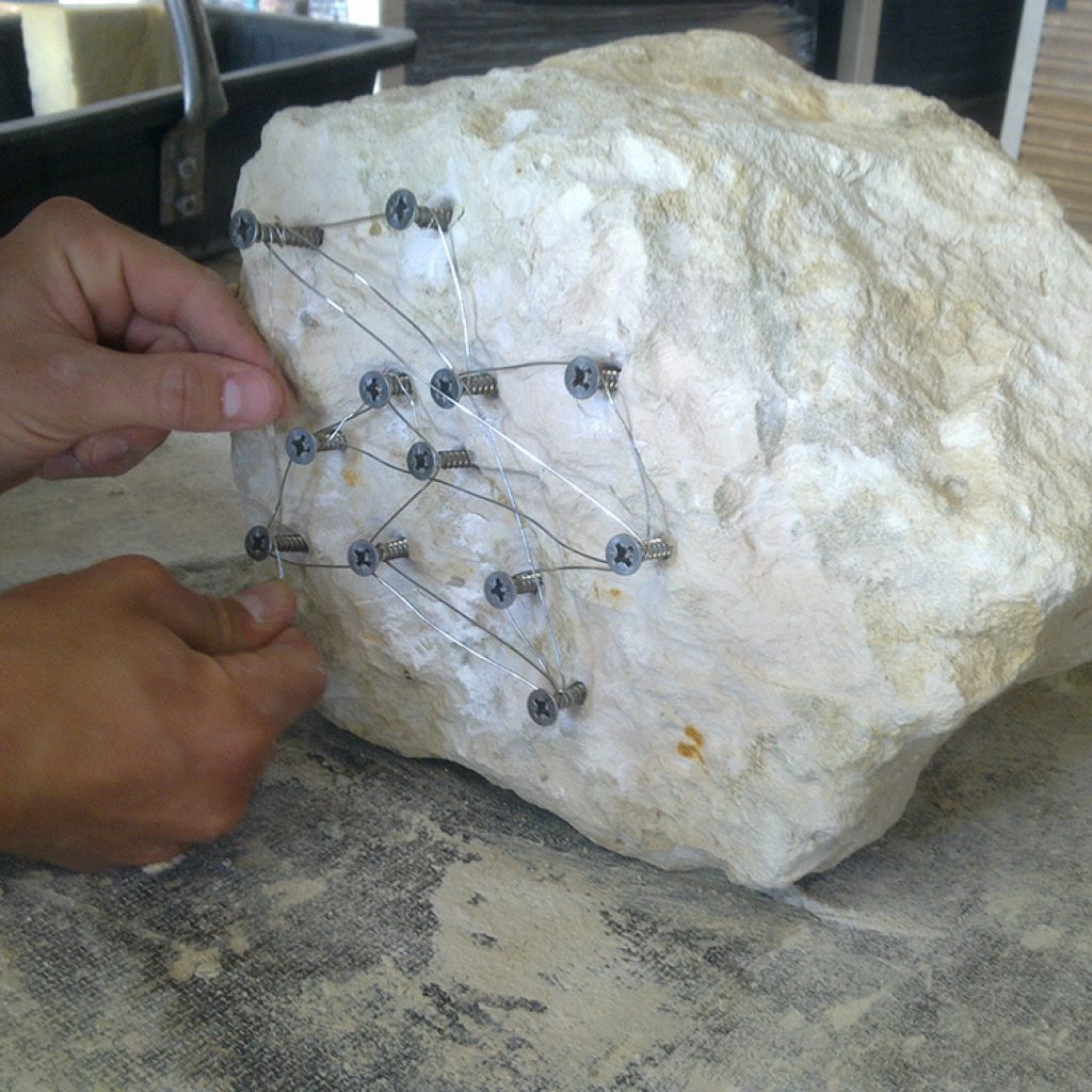 formation réparer la pierre de taille phase goujonnage