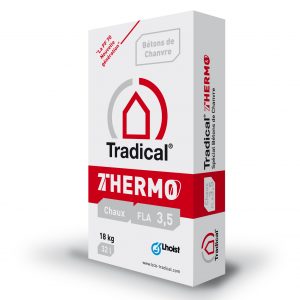 Nouvelle chaux Tradical Thermo pour des Bétons Chanvre Tradical encore plus performants