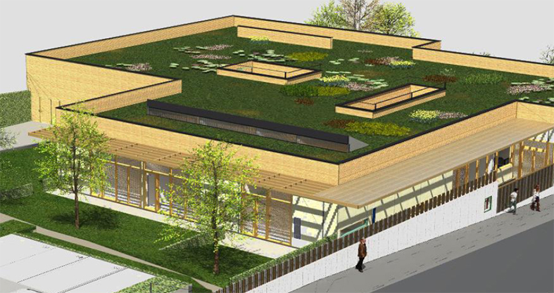 béton de chanvre pour un ERP aux 2 morin