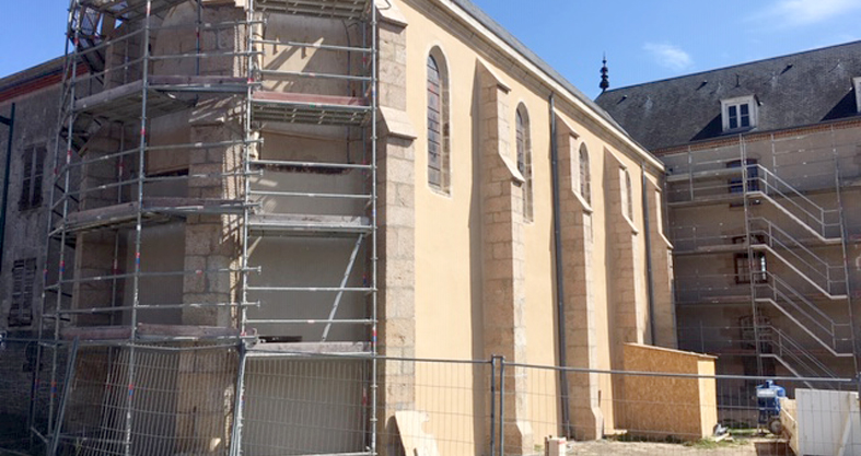 enduit chaux aérienne pour la chapelle