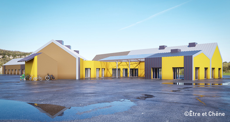 Béton de chanvre pour l'école de Bray-sur-Seine