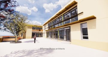 Béton de chanvre pour l'école de la Roseraie