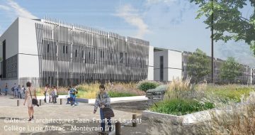 béton de chanvre pour le collège Lucie Aubrac (77)