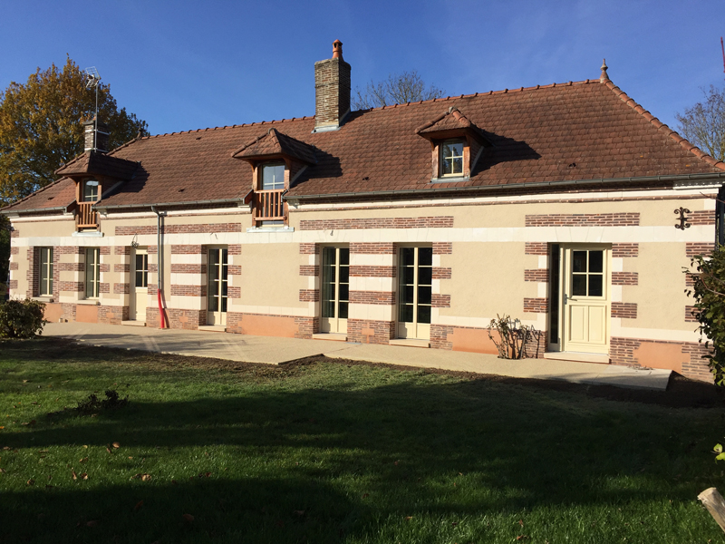 Restauration à la chaux d'une longère auboise