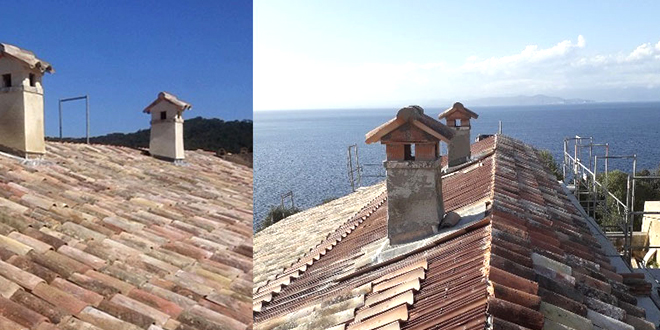 Restauration des toitures du Fort du Moulin - Port Cros