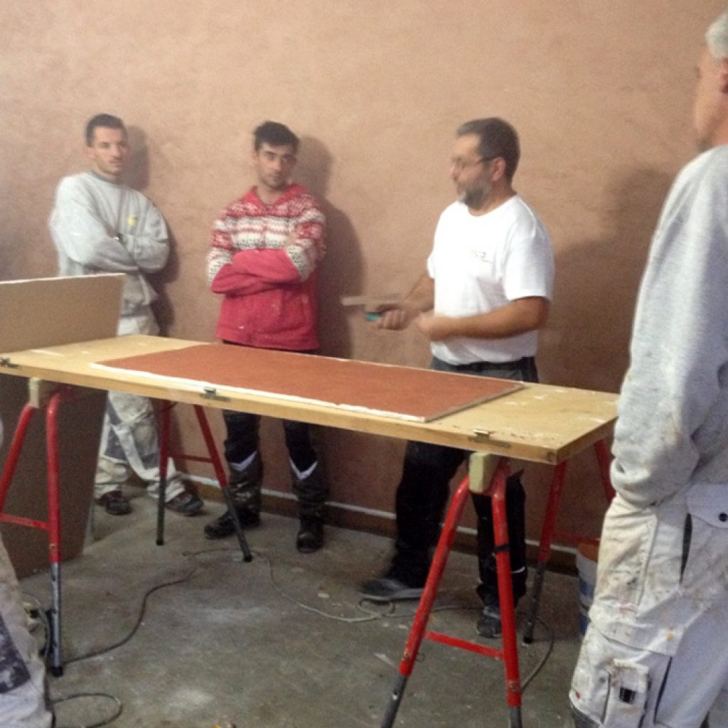 Formation chaux intérieur phase explication des techniques sur échantillon