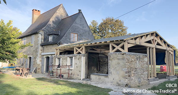 ossature bois de l'extension