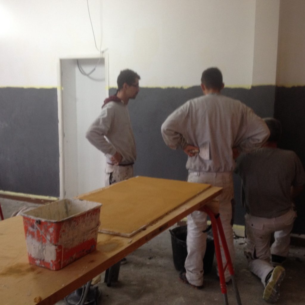 Formation chaux intérieur application stuc