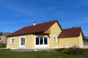 Maison en béton de chanvre tradical finie à Mimeure