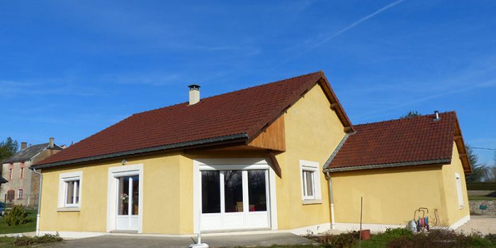 Maison en béton de chanvre tradical finie à Mimeure
