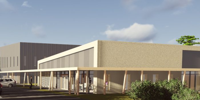 Préfabrication béton de chanvre Base logistique